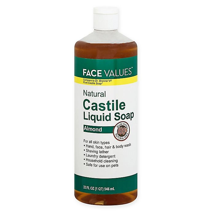 slide 1 of 1, Harmon Face Values Liquid Castile Soap - Almond Honey, 32 fl oz