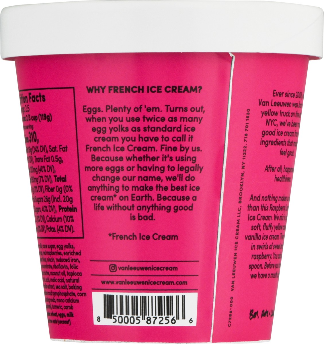 slide 8 of 9, Van Leeuwen French Raspberry Layer Cake Ice Cream 14 fl oz, 14 fl oz