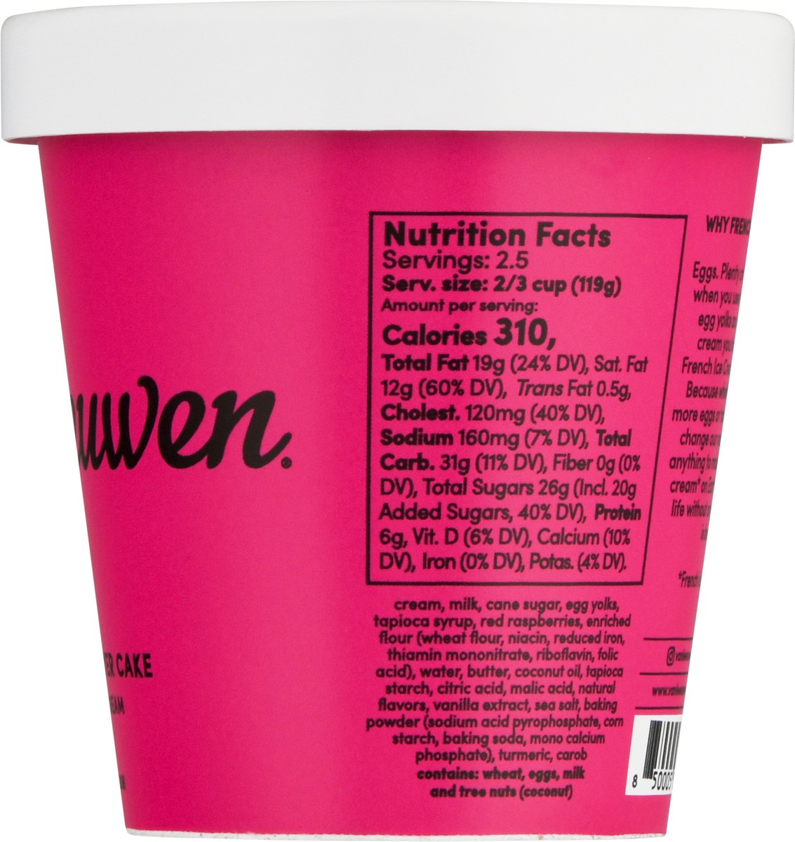 slide 3 of 9, Van Leeuwen French Raspberry Layer Cake Ice Cream 14 fl oz, 14 fl oz