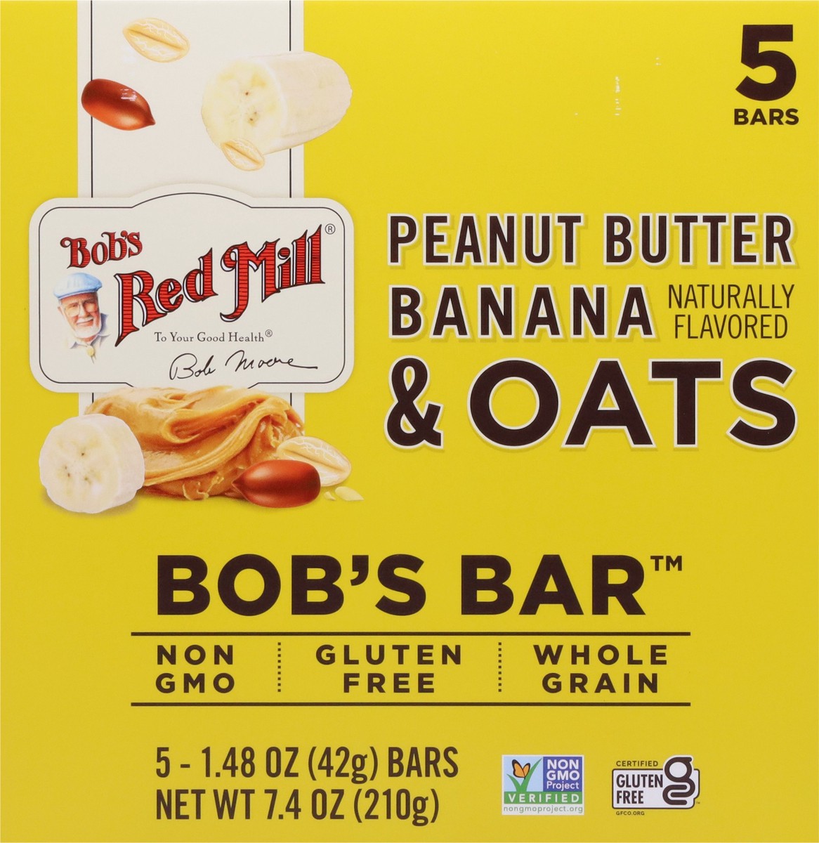 slide 9 of 9, Bob's Red Mill Bob's Bar Peanut Butter Banana & Oats Bars 5 - 1.48 oz Bars, 5 ct