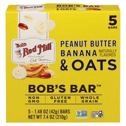 Bob's Red Mill Peanut Butter Banana & Oats Bars - 5 ct