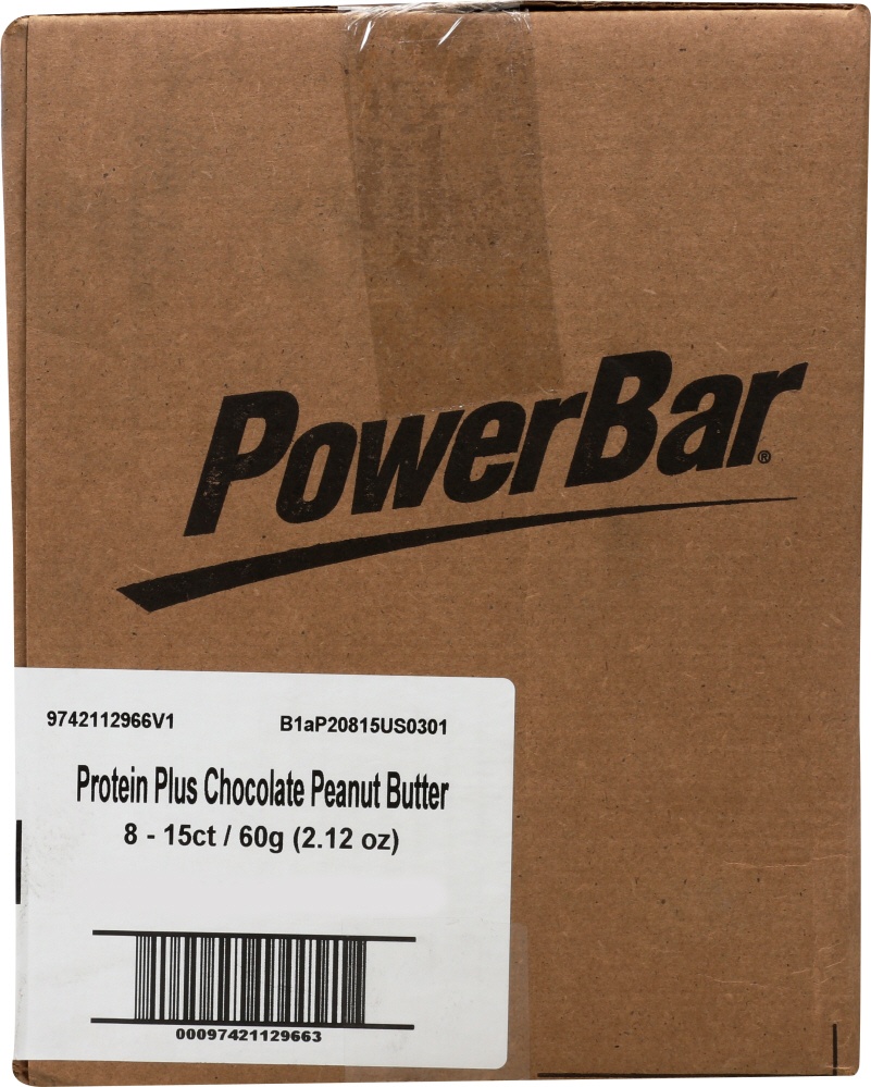 slide 1 of 8, PowerBar ProteinPlus - Chocolate Peanut Butter, 15 ct; 20 gram