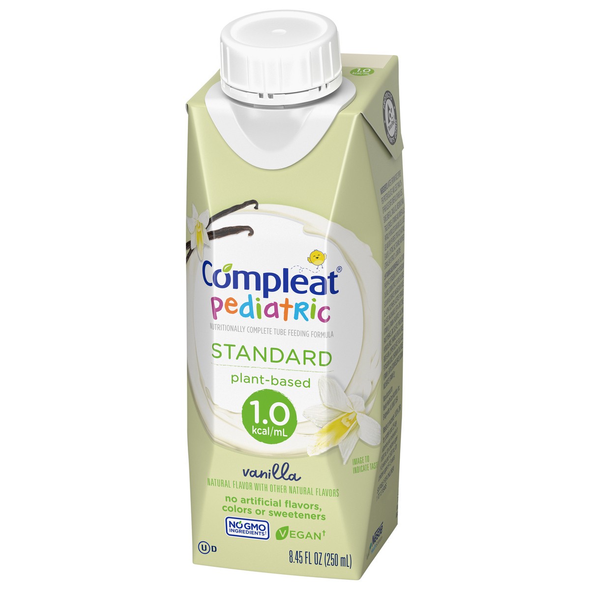 slide 5 of 9, COMPLEAT Pediatric Standard 1.0 Vanilla 250 mL Tetra Pak Dream Cap, 8.45 fl oz