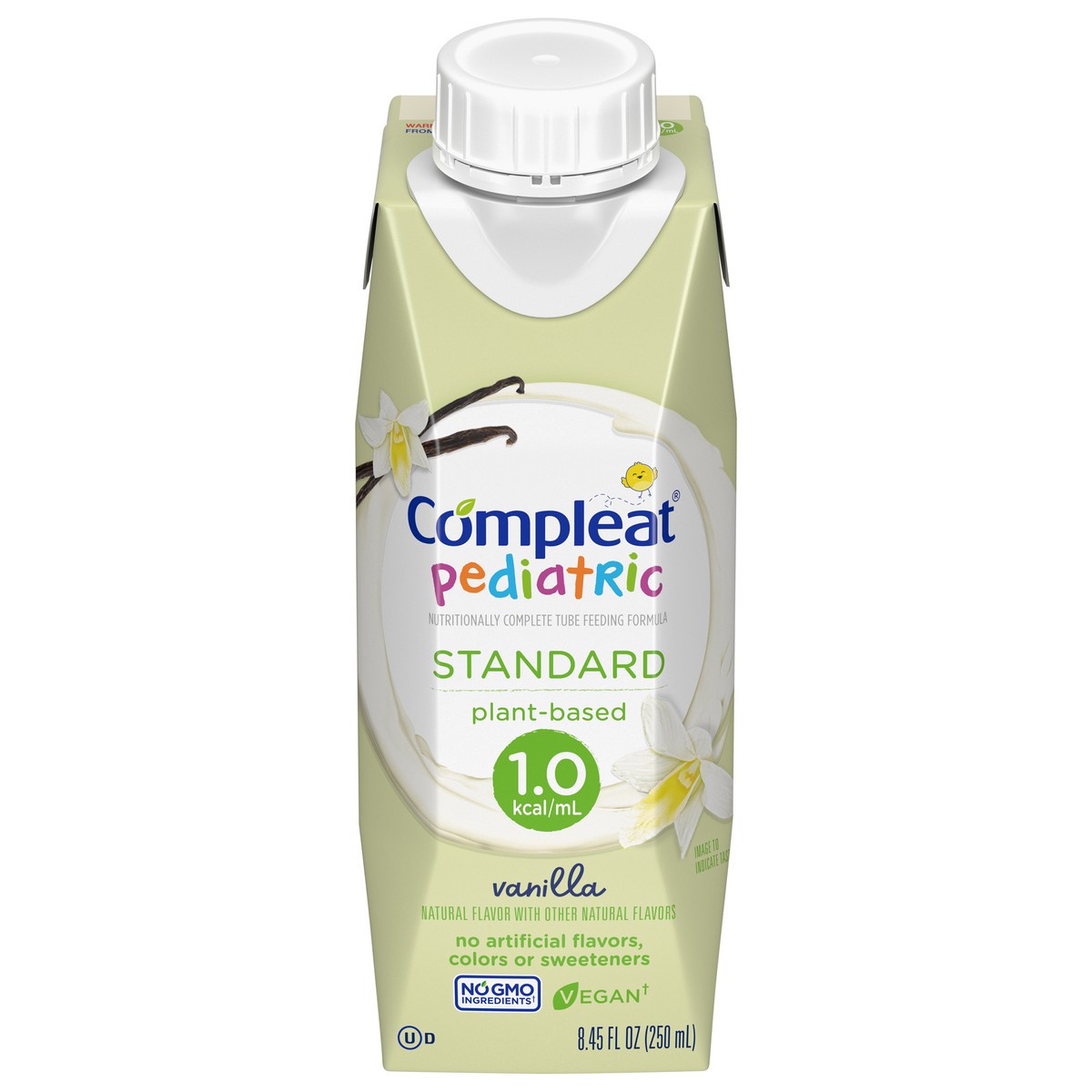 slide 9 of 9, COMPLEAT Pediatric Standard 1.0 Vanilla 250 mL Tetra Pak Dream Cap, 8.45 fl oz