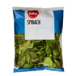 Raley's Spinach, Bagged 8 Oz