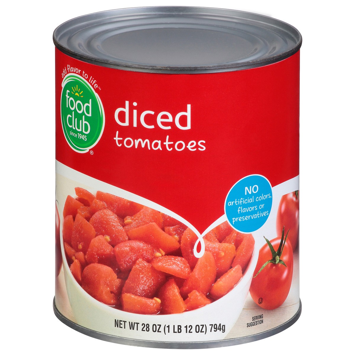 slide 2 of 9, Food Club Diced Tomatoes, 28 oz