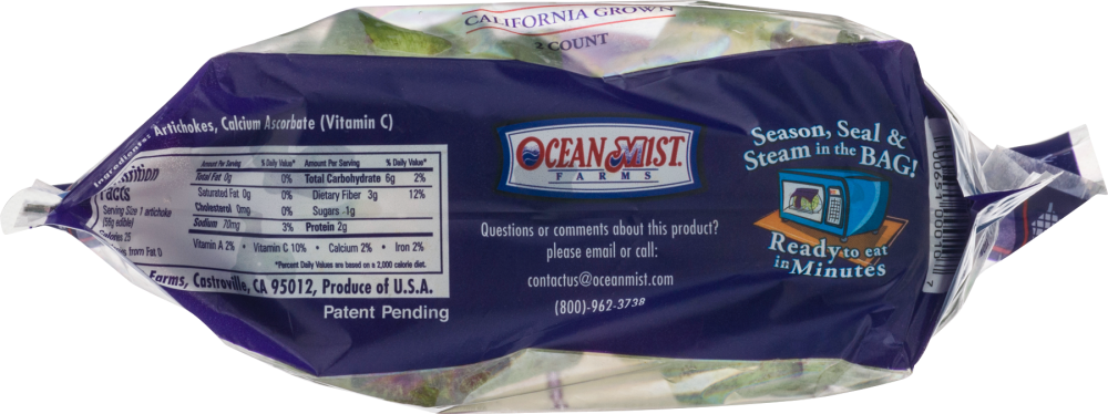 slide 6 of 6, Ocean Mist Farms Microwavable Artichokes, 2 ct