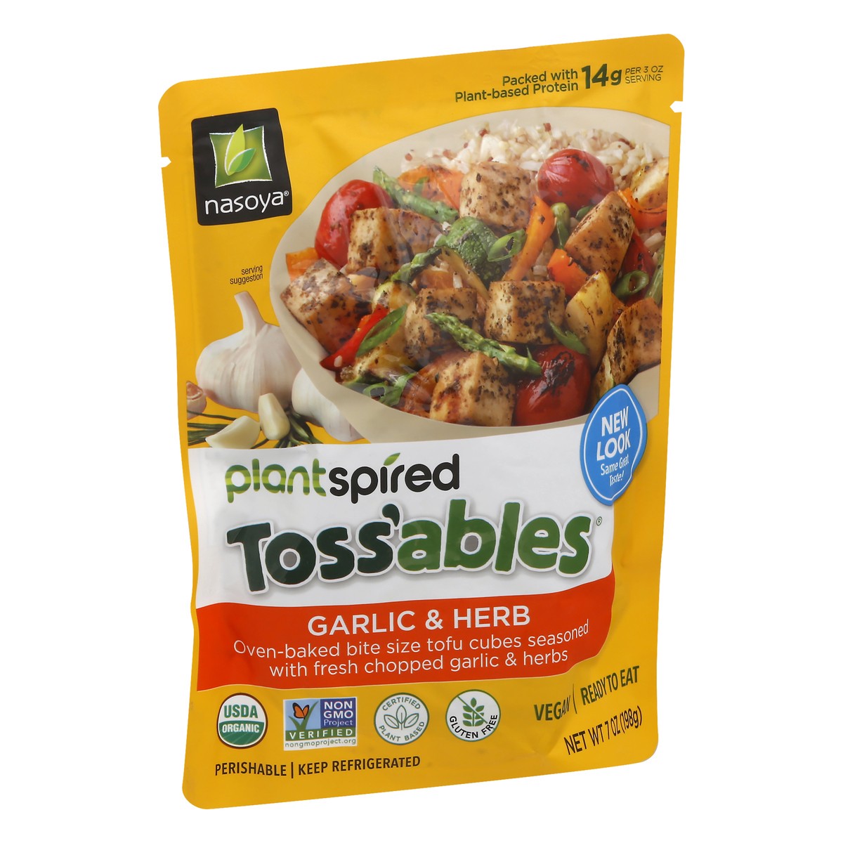 slide 10 of 13, Nasoya Plantspired Garlic & Herb Toss'ables 7 oz, 7 oz