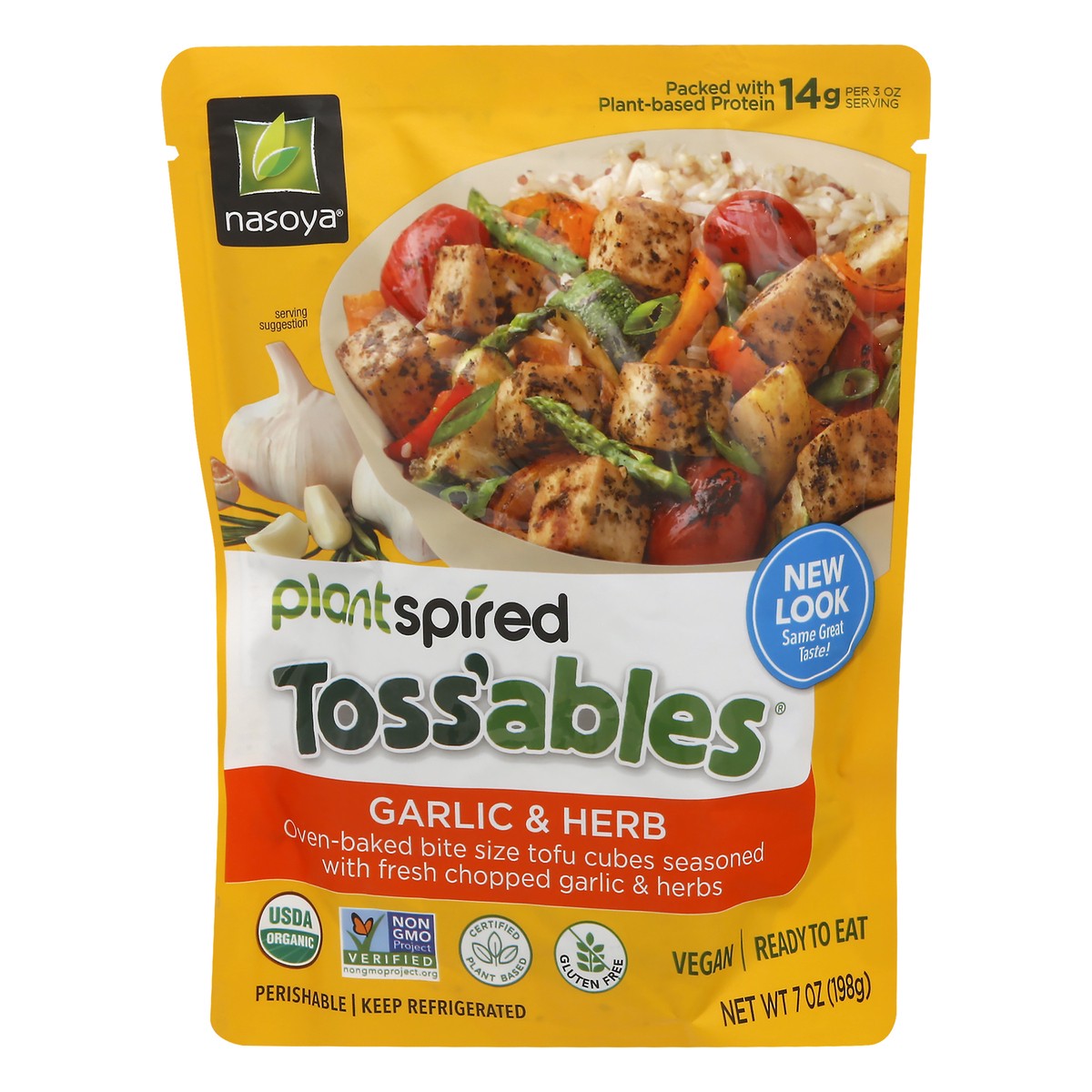 slide 4 of 13, Nasoya Plantspired Garlic & Herb Toss'ables 7 oz, 7 oz