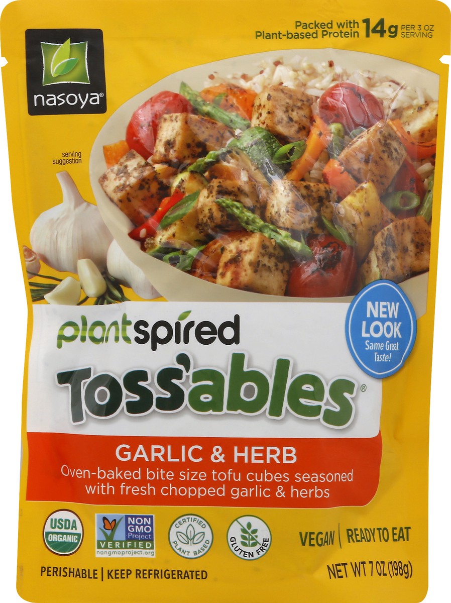 slide 1 of 13, Nasoya Plantspired Garlic & Herb Toss'ables 7 oz, 7 oz