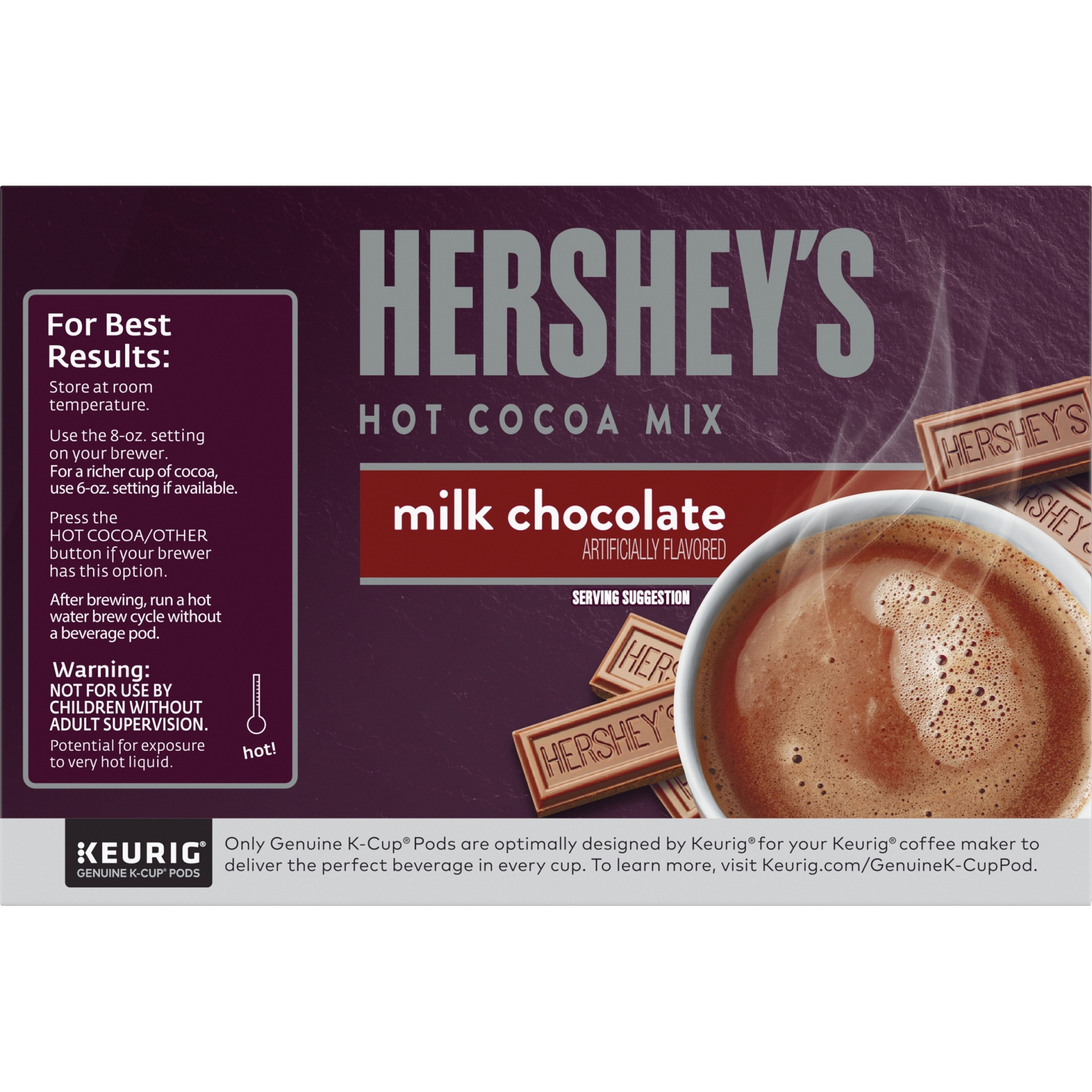 Hershey's Milk Chocolate Hot Cocoa Mix KCup Pods 1 ct Shipt