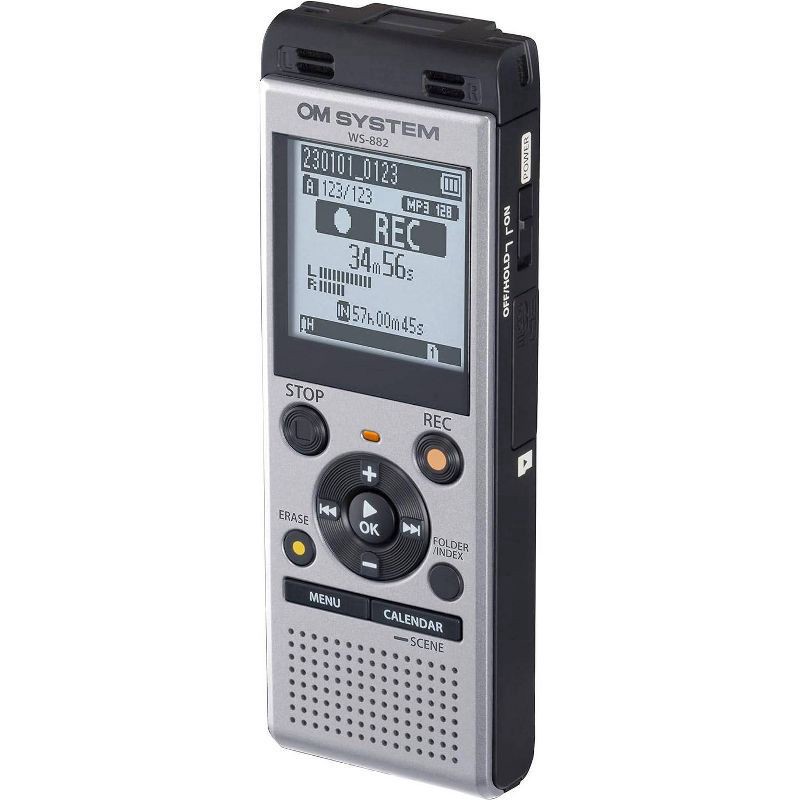 slide 6 of 6, OM System WS-882 Digital Voice Recorder - Silver, 1 ct