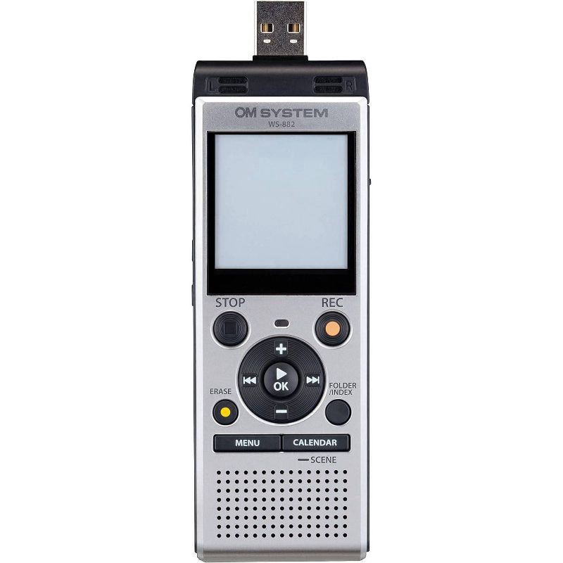slide 1 of 6, OM System WS-882 Digital Voice Recorder - Silver, 1 ct