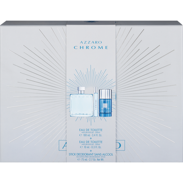 slide 1 of 1, Azzaro Chrome 3 Pc Gift Set Men, 1gfst