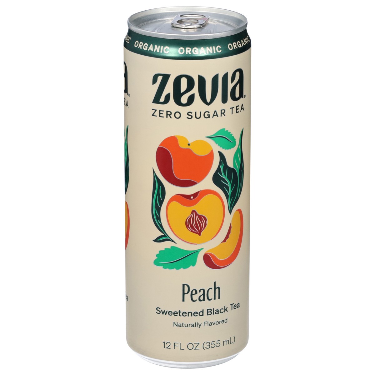 slide 10 of 13, Zevia Org Peach Tea, 12 oz