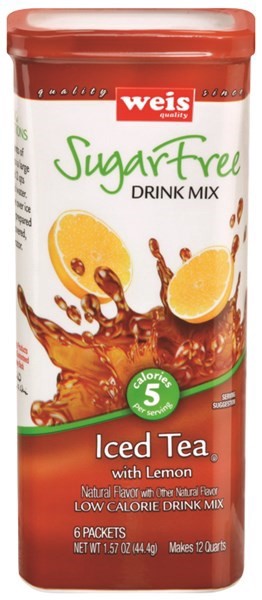 slide 1 of 6, Weis Quality Iced Tea Sugar Free Drink Mix - 1.57 oz, 1.57 oz