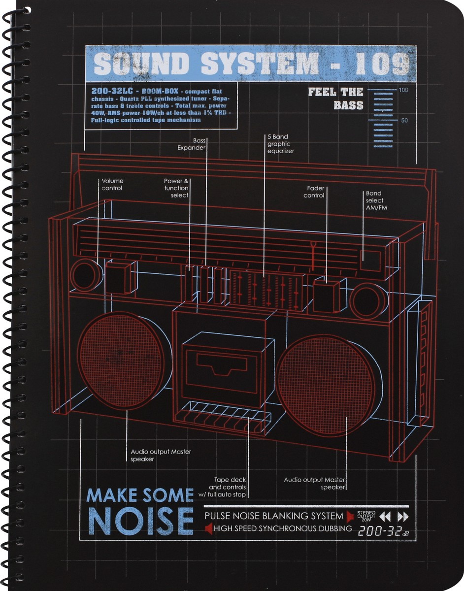 slide 4 of 4, Top Flight Sports Nut Wide Ruled Notebook, 70 ct