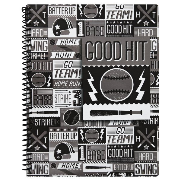 slide 1 of 4, Top Flight Sports Nut Wide Ruled Notebook, 70 ct