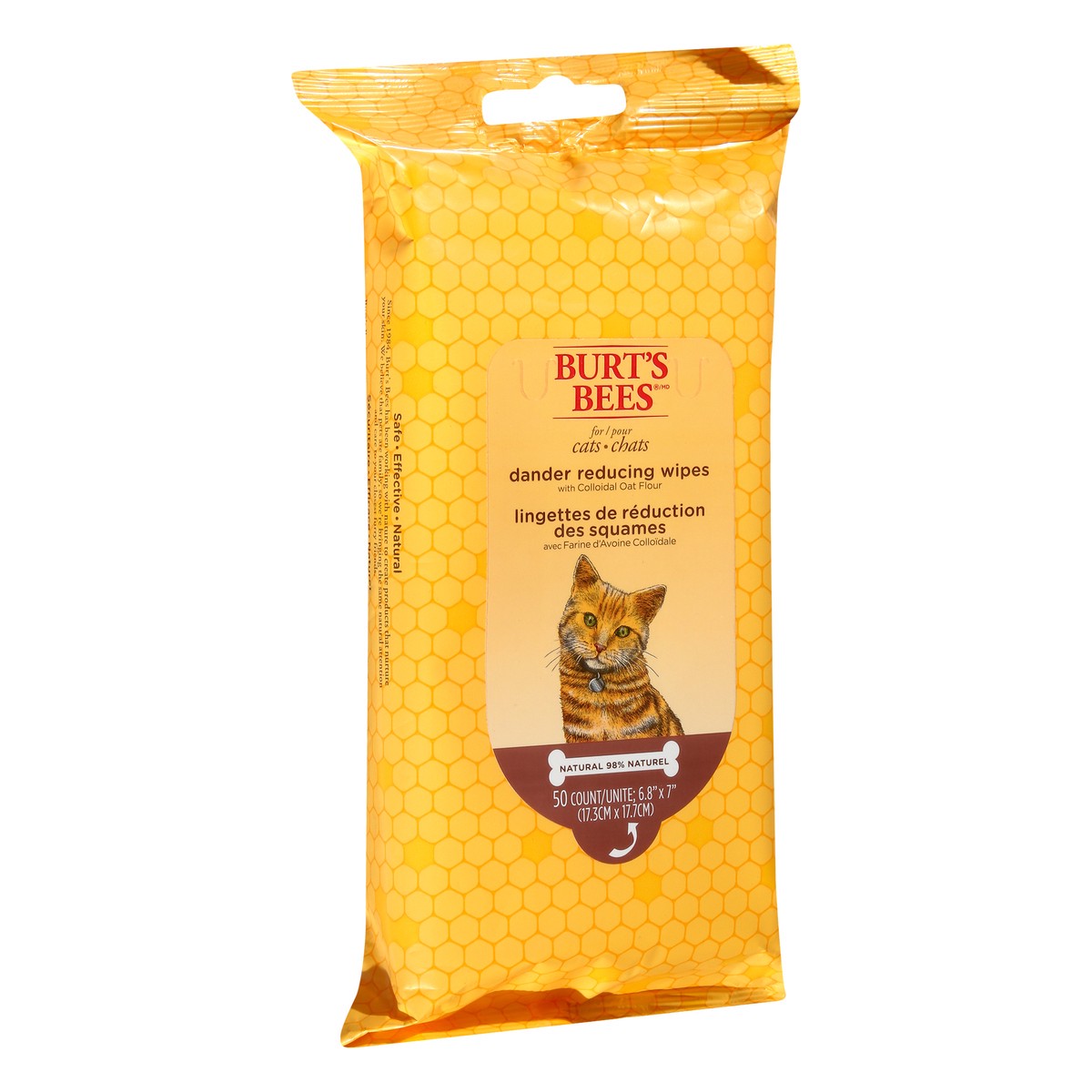 slide 2 of 9, Burt's Bees For Cats Dander Reducing Wipes 50 ea, 50 ct