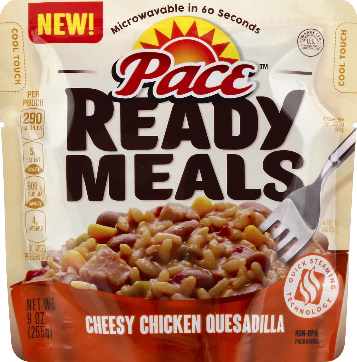 slide 2 of 2, Pace Ready Meals Cheesy Chicken Quesadilla, 9 oz