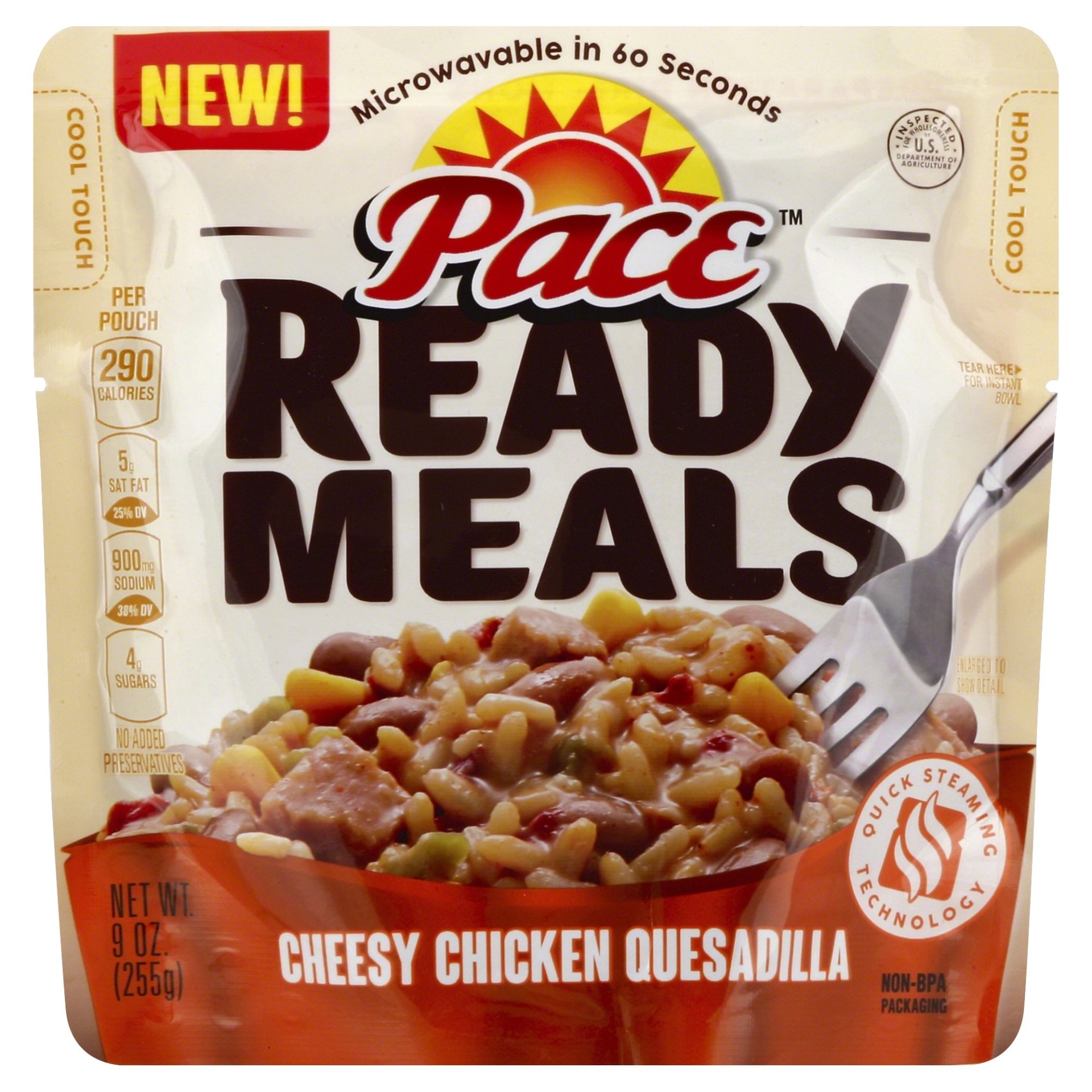 slide 1 of 2, Pace Ready Meals Cheesy Chicken Quesadilla, 9 oz