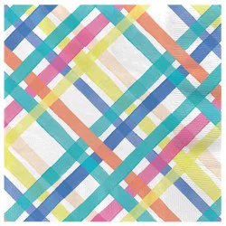 Hallmark Napkin Bev Colorful Plaid
