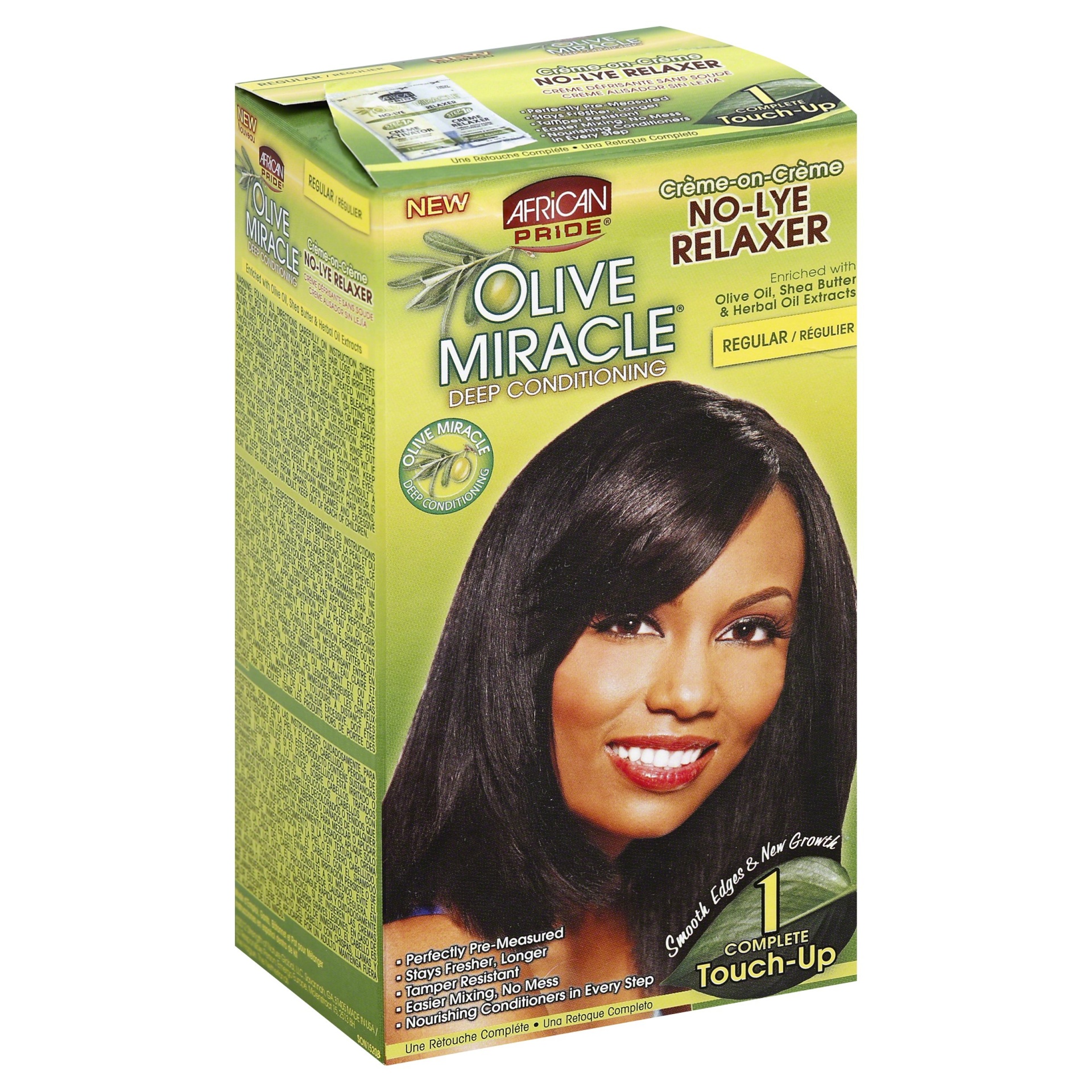 slide 1 of 1, African Pride Olive Miracle No-Lye Relaxer Touch-Up, 1 ct