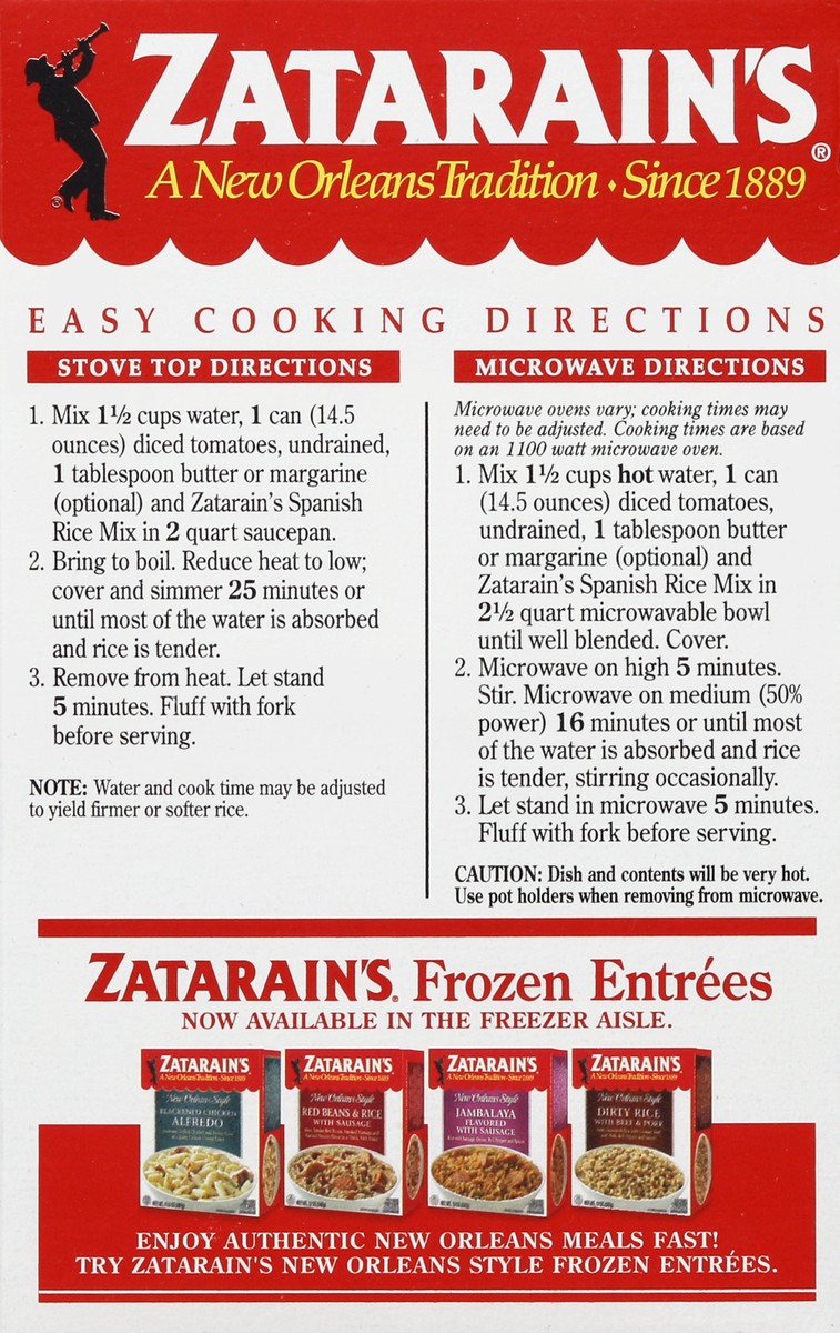 slide 6 of 6, Zatarain's New Orleans Style Spanish Rice Mix, 7.4 oz
