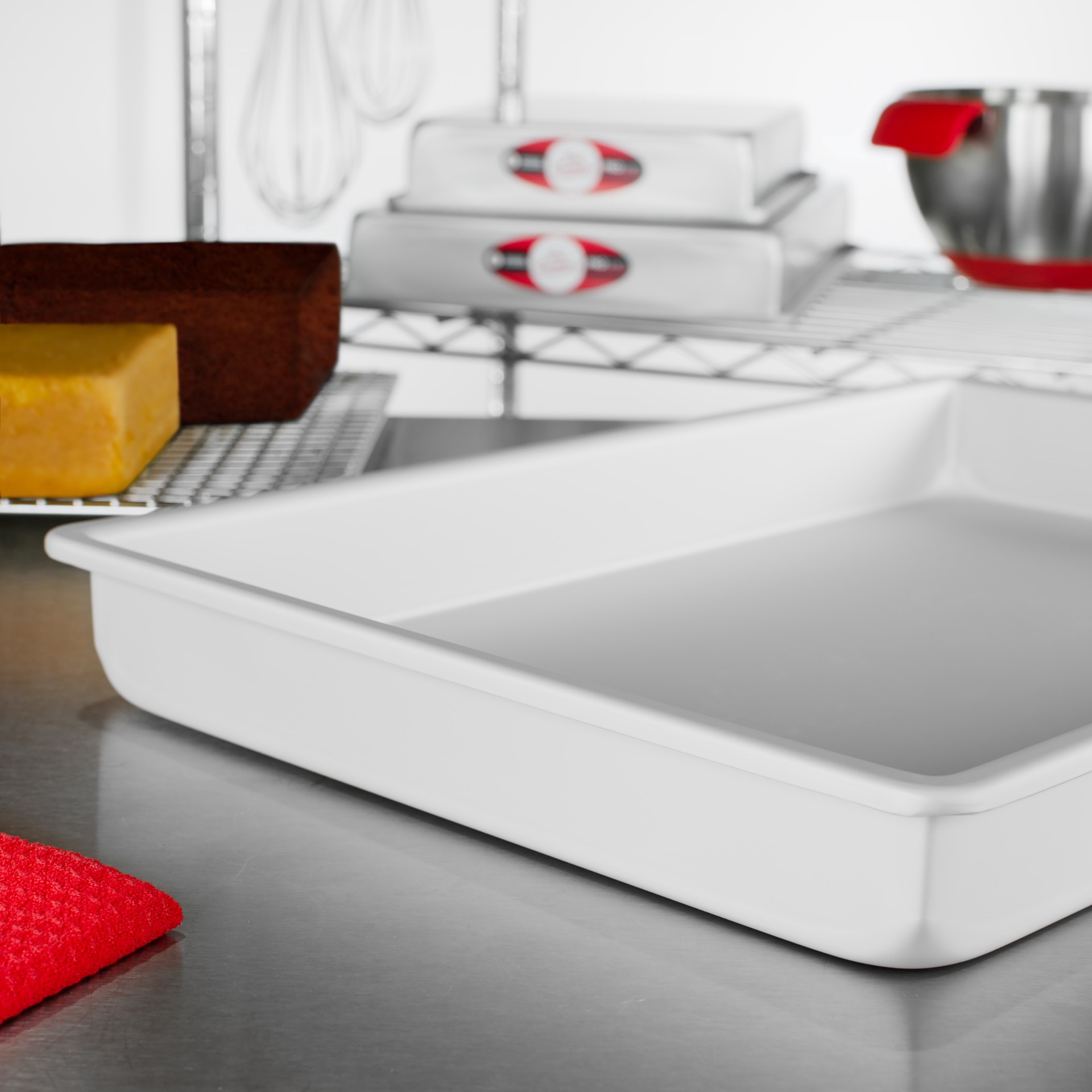 slide 2 of 2, Fat Daddio's Proseries 12" X 18" Sheet Cake Pan, 12 in x 18 in