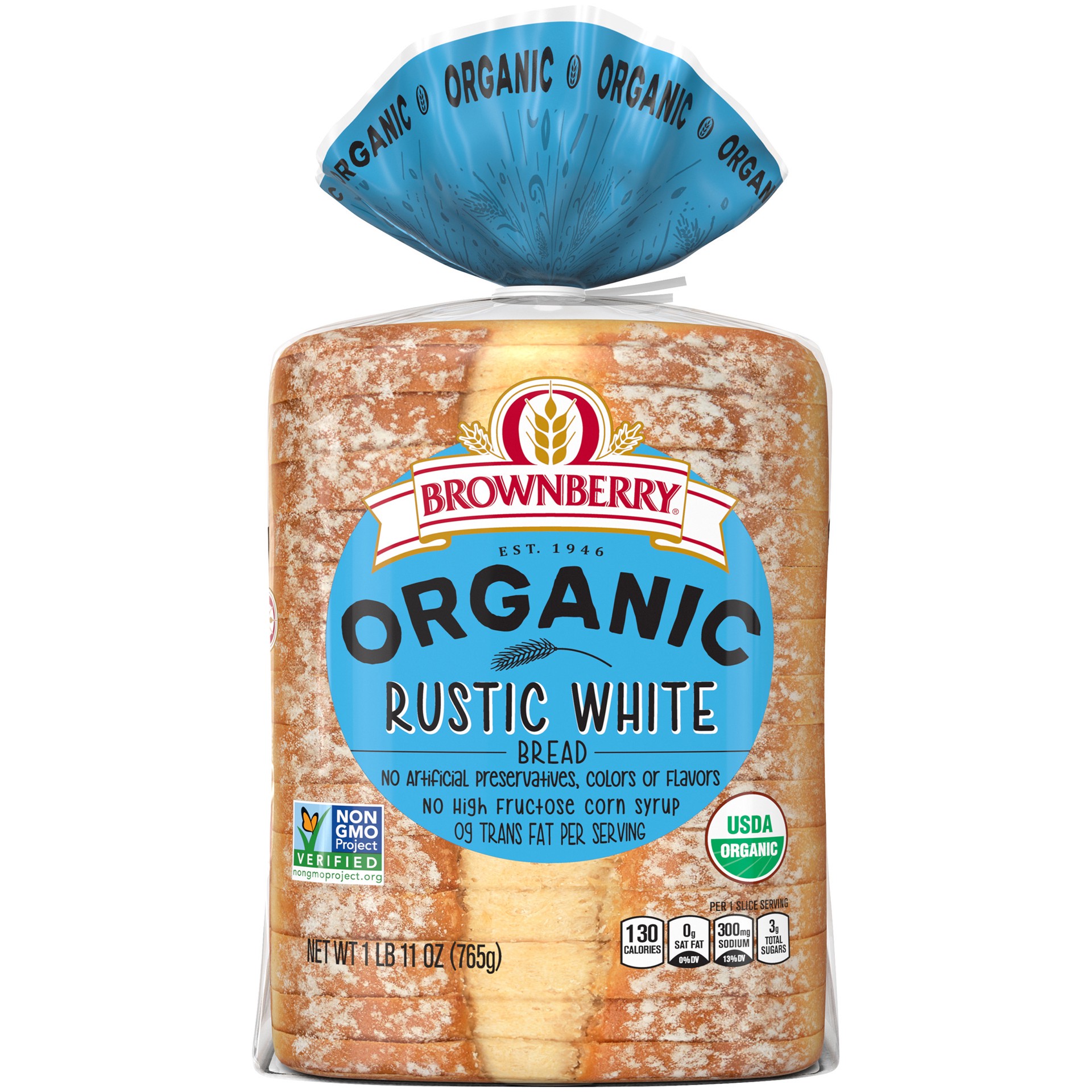 slide 1 of 5, Brownberry Organic Rustic White Bread 27 oz, 27 oz