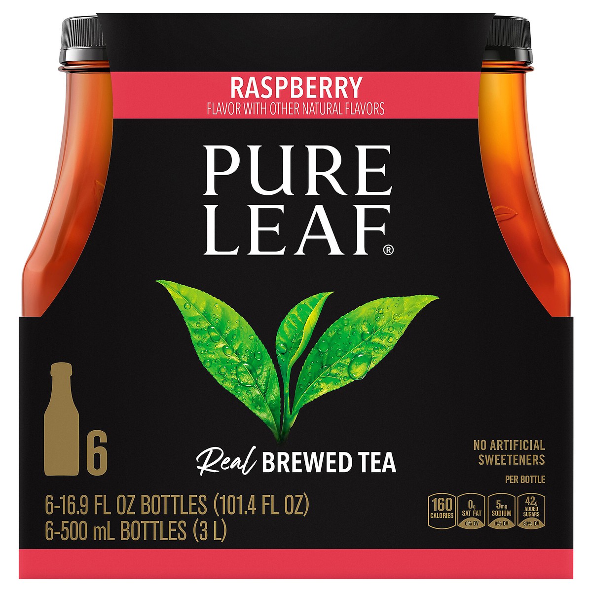 slide 1 of 5, Pure Leaf Brewed Tea, 6 ct