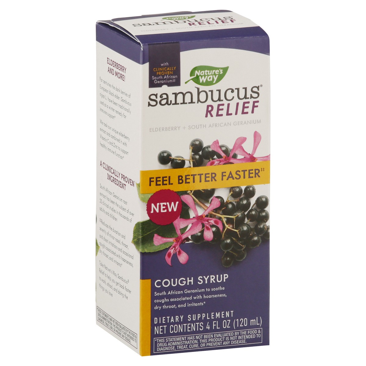 slide 2 of 9, Nature's Way Sambucus Relief Syrup, 4 oz