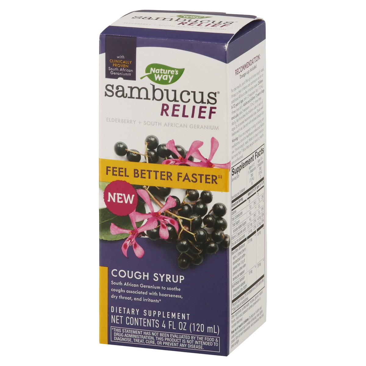 slide 3 of 9, Nature's Way Sambucus Relief Syrup, 4 oz