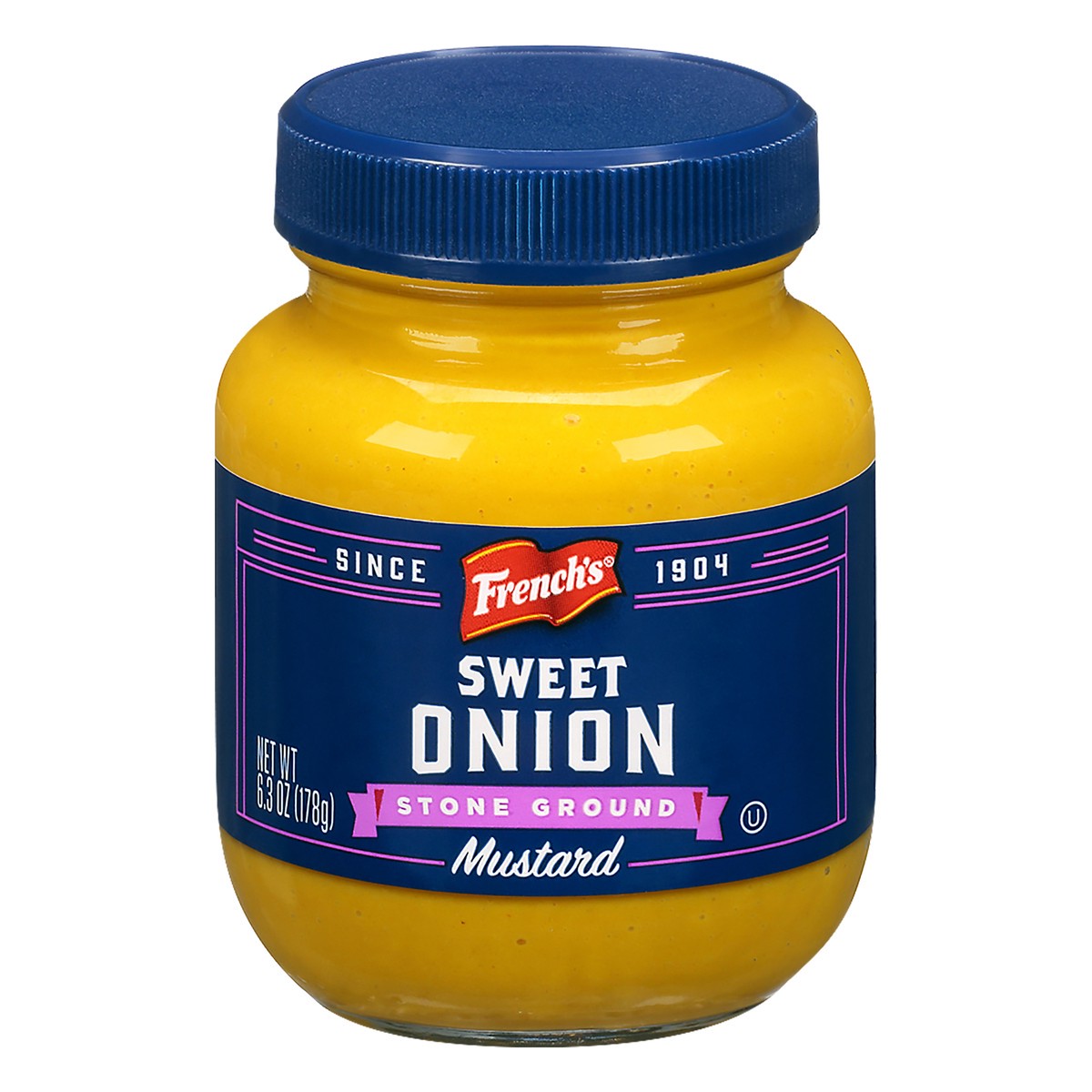 slide 2 of 12, French's Sweet Onion Stone Ground Mustard 6.3 oz. Jar, 6.3 oz