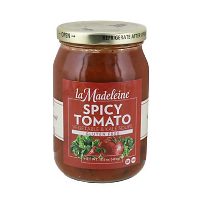 slide 1 of 1, La Madeleine Spicy Tomato Vegetable & Kale Soup, 15.5 oz