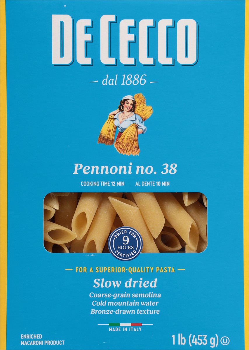 slide 5 of 14, De Cecco No. 38 Pennoni - 1 lb, 16 oz