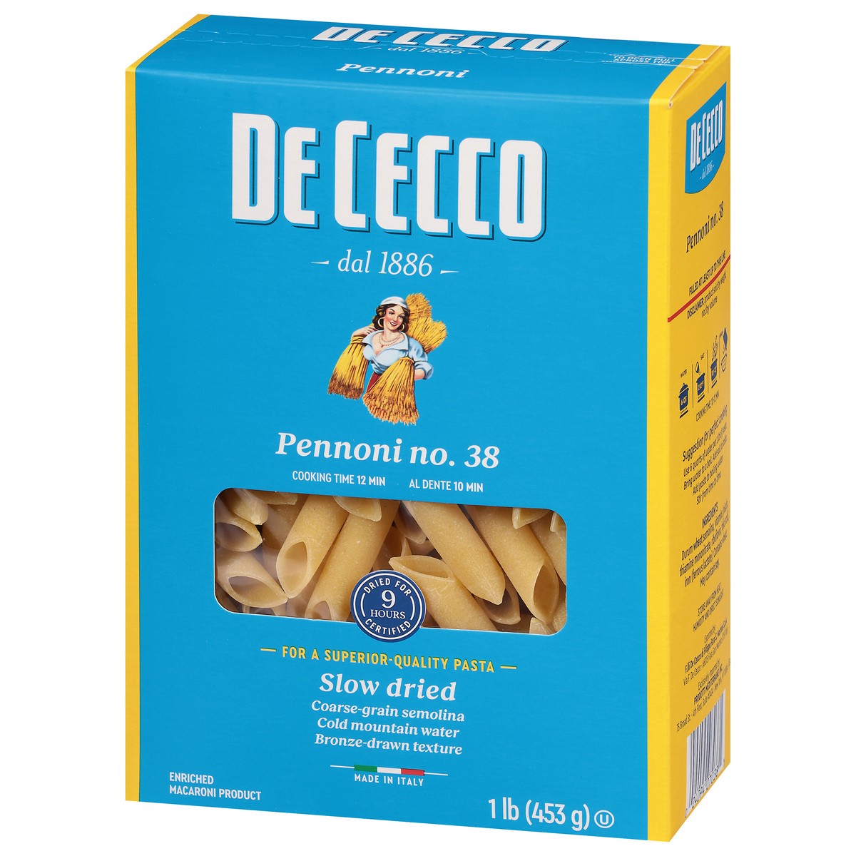 slide 14 of 14, De Cecco No. 38 Pennoni - 1 lb, 16 oz