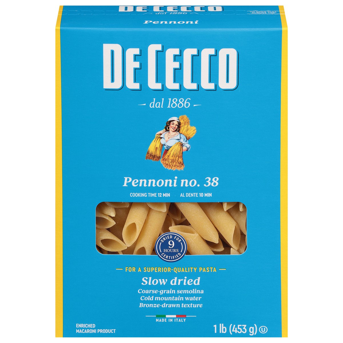 slide 10 of 14, De Cecco No. 38 Pennoni - 1 lb, 16 oz
