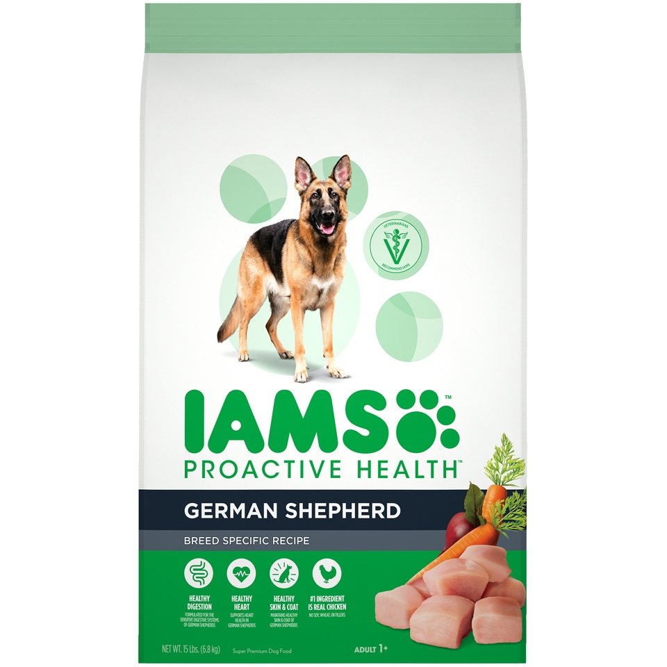 slide 1 of 1, IAMS ProActive Health Adult German Shepherd Dry Dog Food, Chicken Flavor, 15 lb