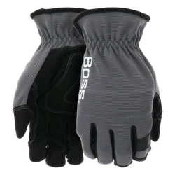 Boss Task Gray Hi-Dex Economy Glove Slip On Medium