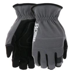 Boss Task Gray Hi-Dex Economy Glove Slip On Medium