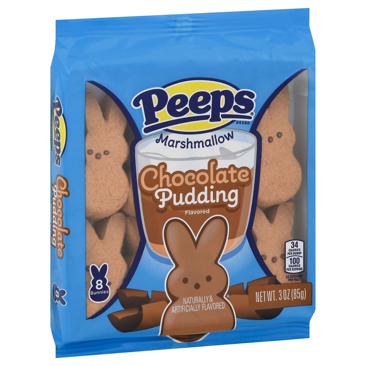 slide 6 of 11, Peeps Marshmallow Bunnies Chocolate Pudding Flavored Candy 8 Bunnies 8 ea, 8 ct