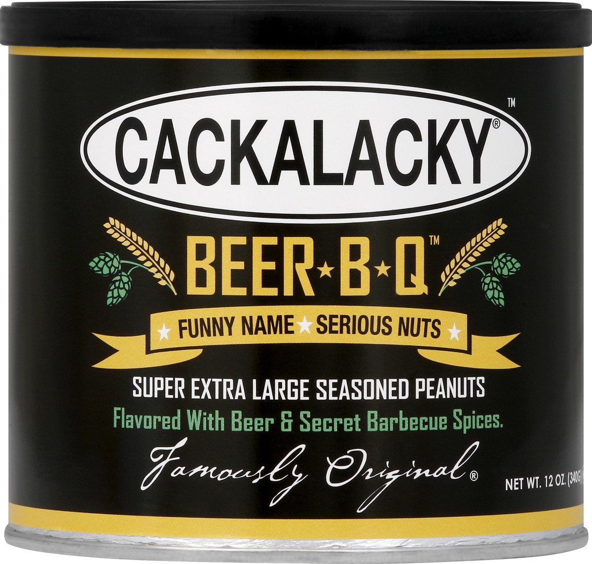 slide 5 of 6, Cackalacky Famously Original Beer-B-Q Seasoned Peanuts Extra Large 12 oz, 12 oz