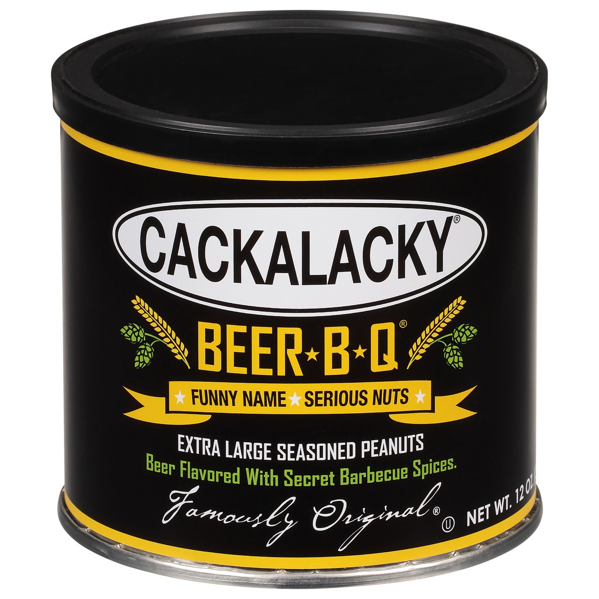 slide 1 of 6, Cackalacky Beer-B-Q Seasoned Peanuts Extra Large 12 oz, 12 oz