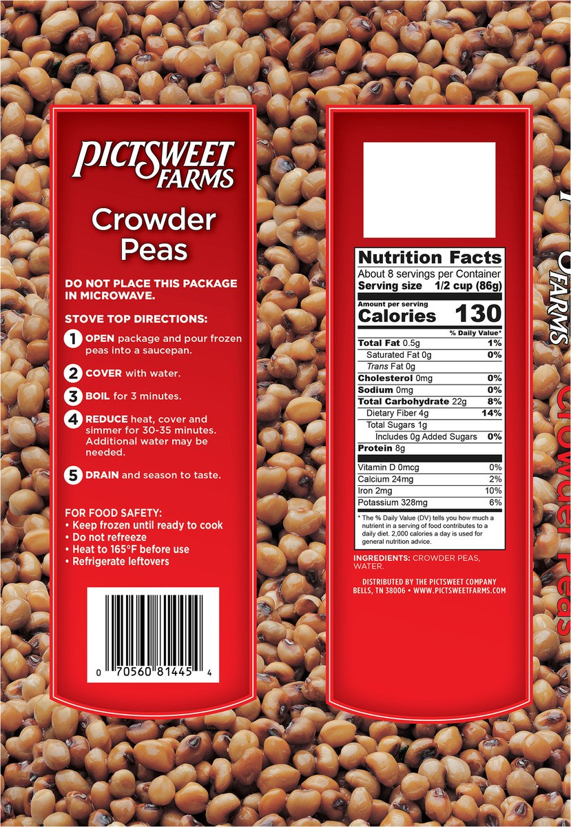 slide 3 of 3, PictSweet Crowder Peas, 24 oz