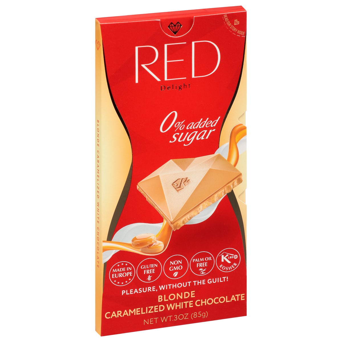 slide 3 of 4, CANDY DSD Red Blonde Caramelized White Chocol, 3 oz