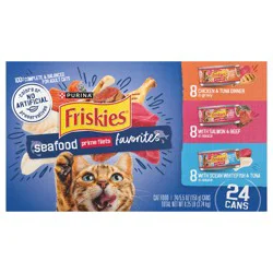 Purina Friskies Gravy Wet Cat Food Variety Pack, Seafood Prime Filets Favorites