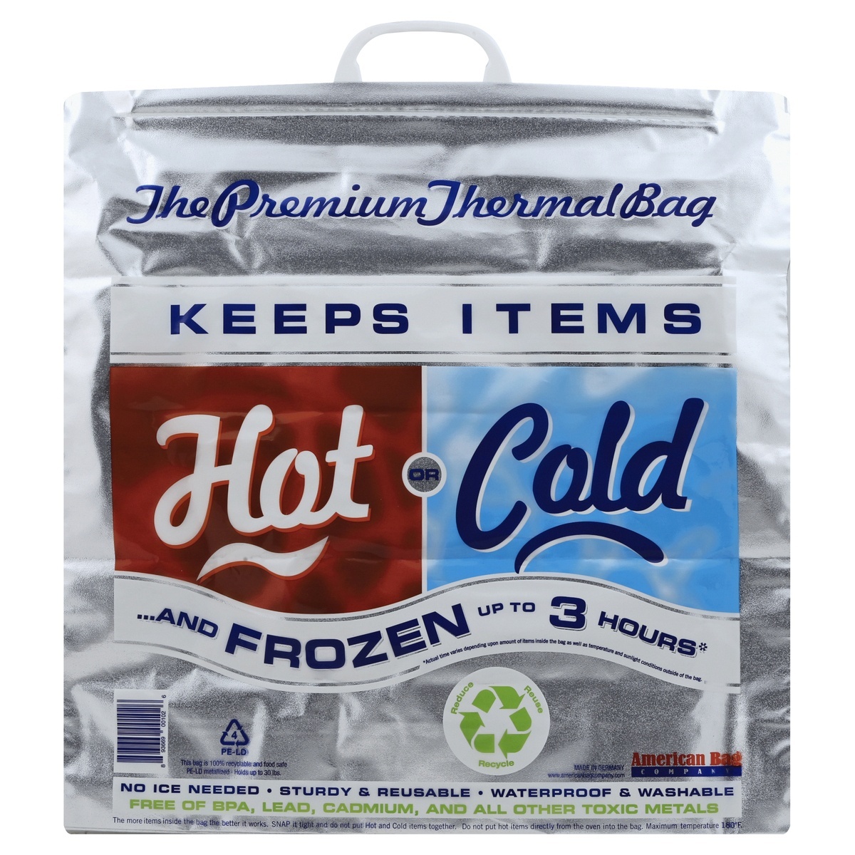 slide 1 of 1, American Bag Company Thermal Bag, Hot or Cold, 1 ct