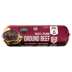 First Street 96/4 Ground Beef Chub
