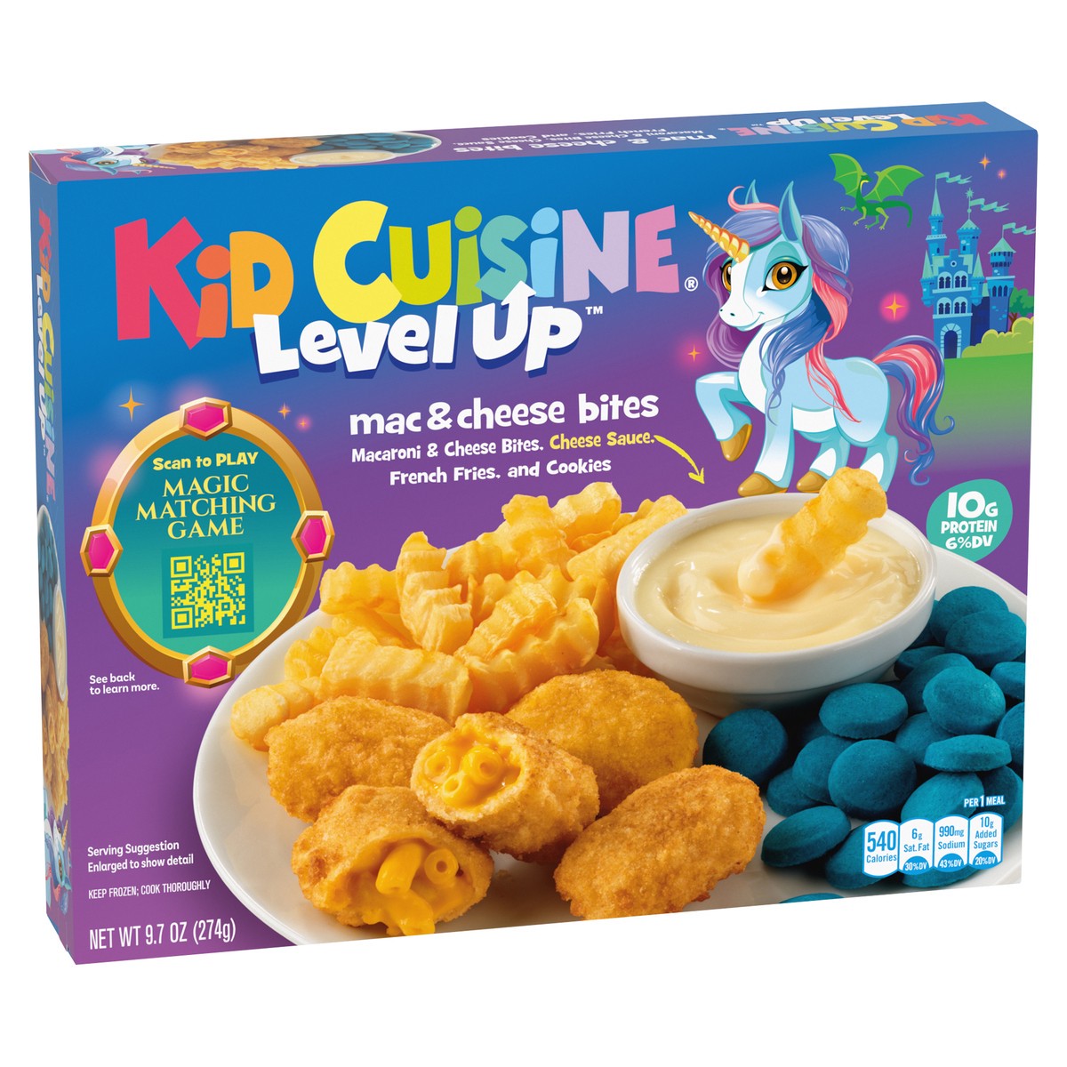 slide 4 of 9, Kid Cuisine Level Up Mac & Cheese Bites, Frozen Meal, 9.7 oz., 9.7 oz